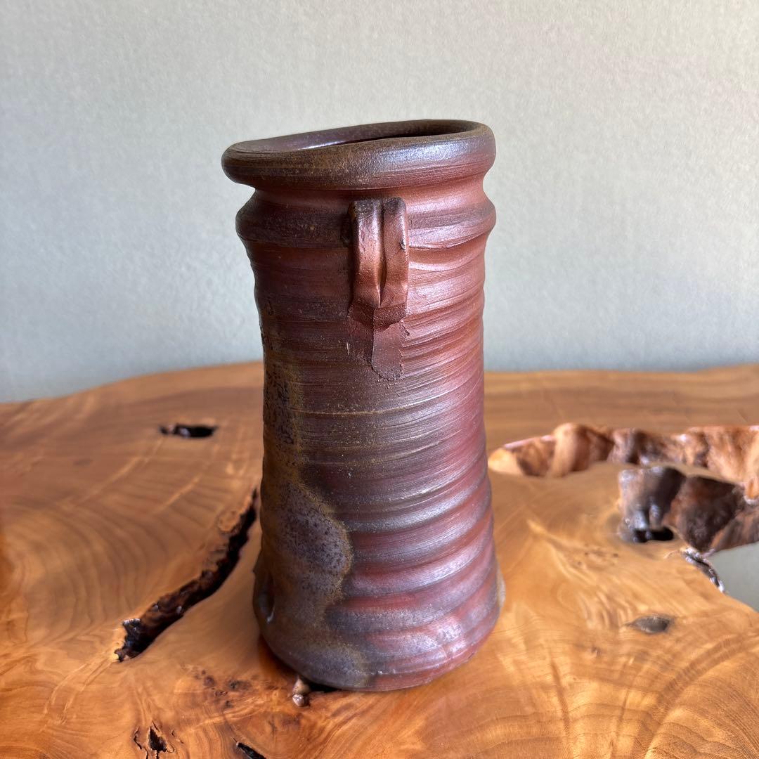 備前焼 桃蹊窯 花入 高さ20.5cm
