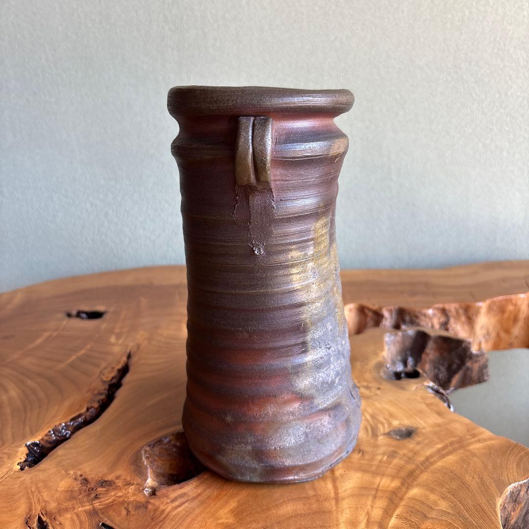 備前焼 桃蹊窯 花入 高さ20.5cm