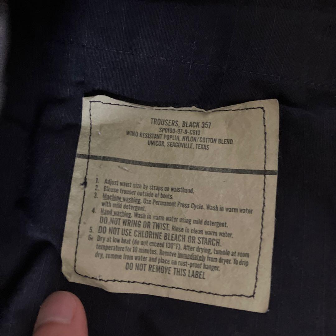 '97 US ARMY BDU Black357 small×short