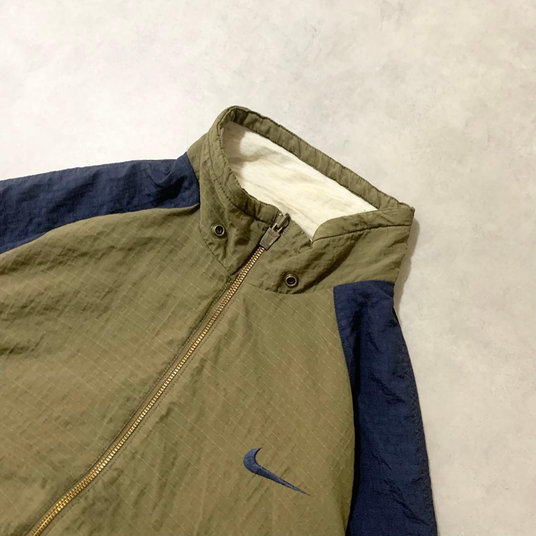 ヴィンテージ銀タグナイキ古着NIKEジャケット白タグカーキネイビーDB813