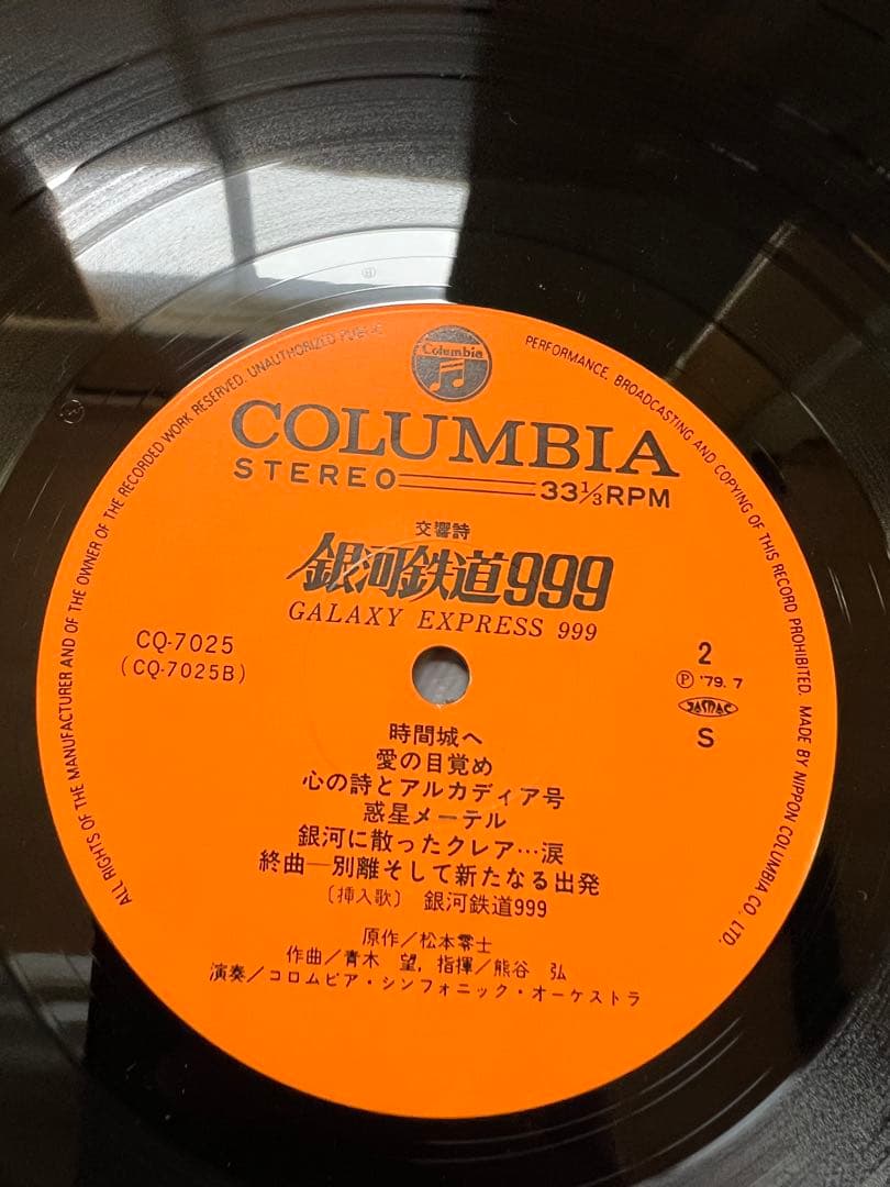 銀河鉄道999 交響詩 サントラLP 帯付き Godiego主題歌 1979年
