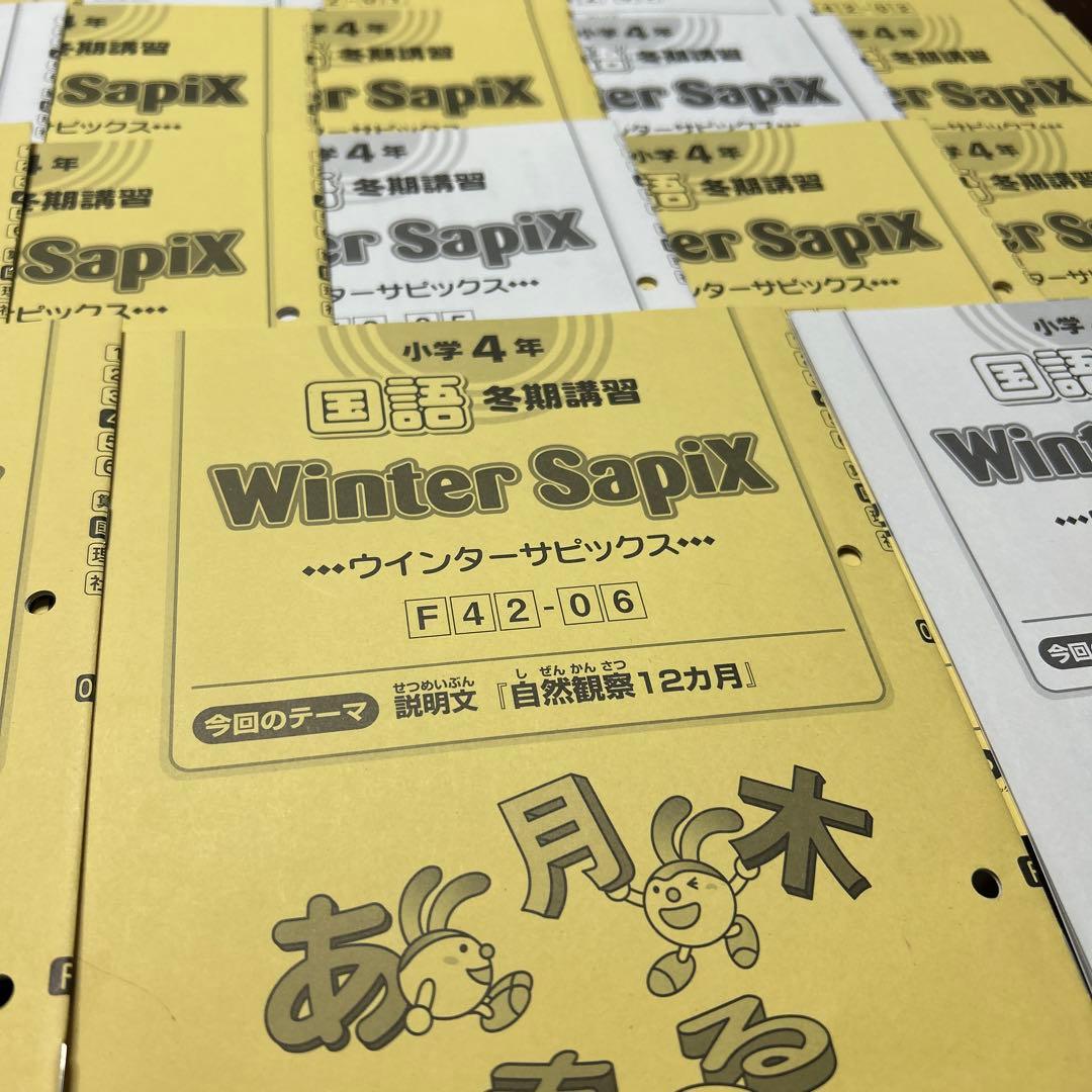 ㉑ A サピックス　SAPIX 4年　国語　冬期講習　ウィンターサピックス