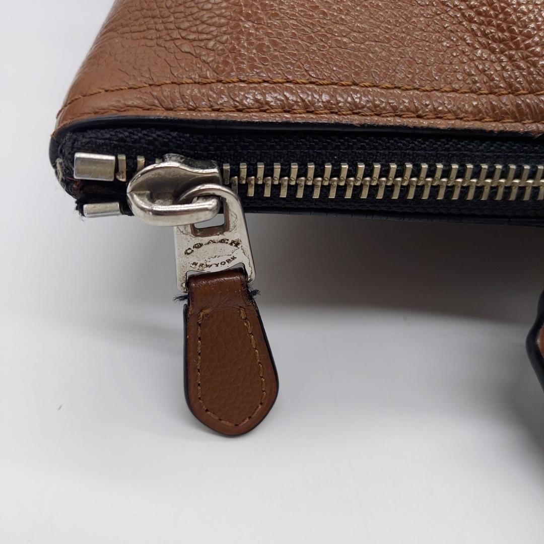 良品　COACH トートバッグ　ストラップ付　メンズ　革