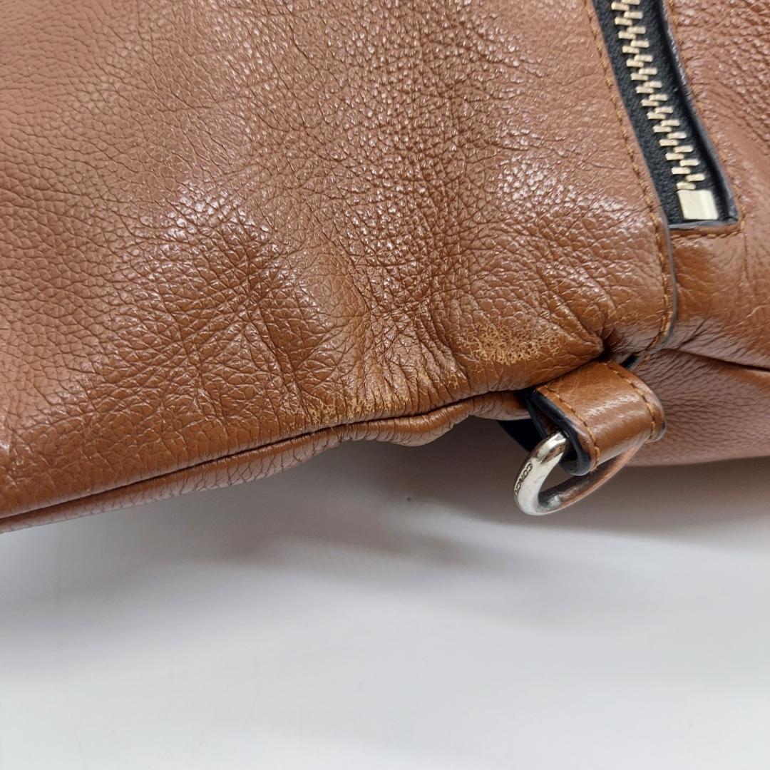 良品　COACH トートバッグ　ストラップ付　メンズ　革