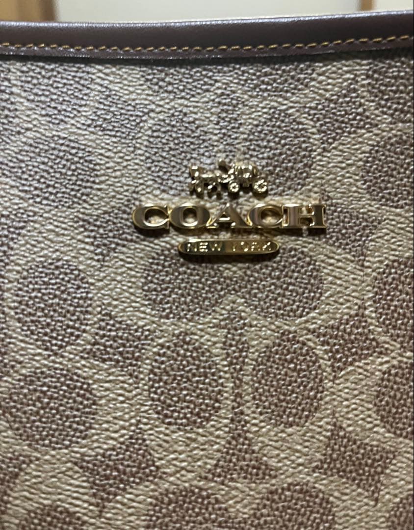 COACH シティ ラージ バケット バッグ・シグネチャー キャンバス