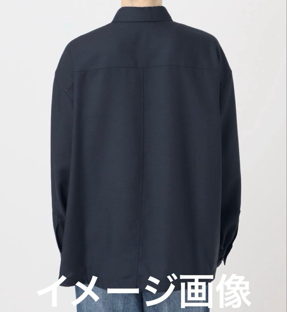 新品:完売品 スピックアンドスパン　ウールライクヘムギャザーシャツ　ブラウン