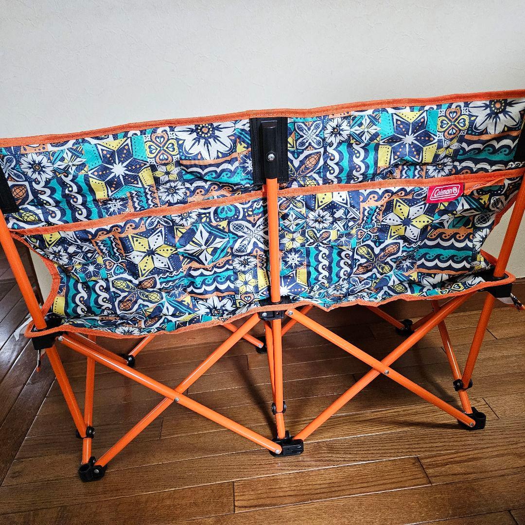 新品 コールマン ファンチェアダブルチェア モザイクオレンジ ビームスコラボ
