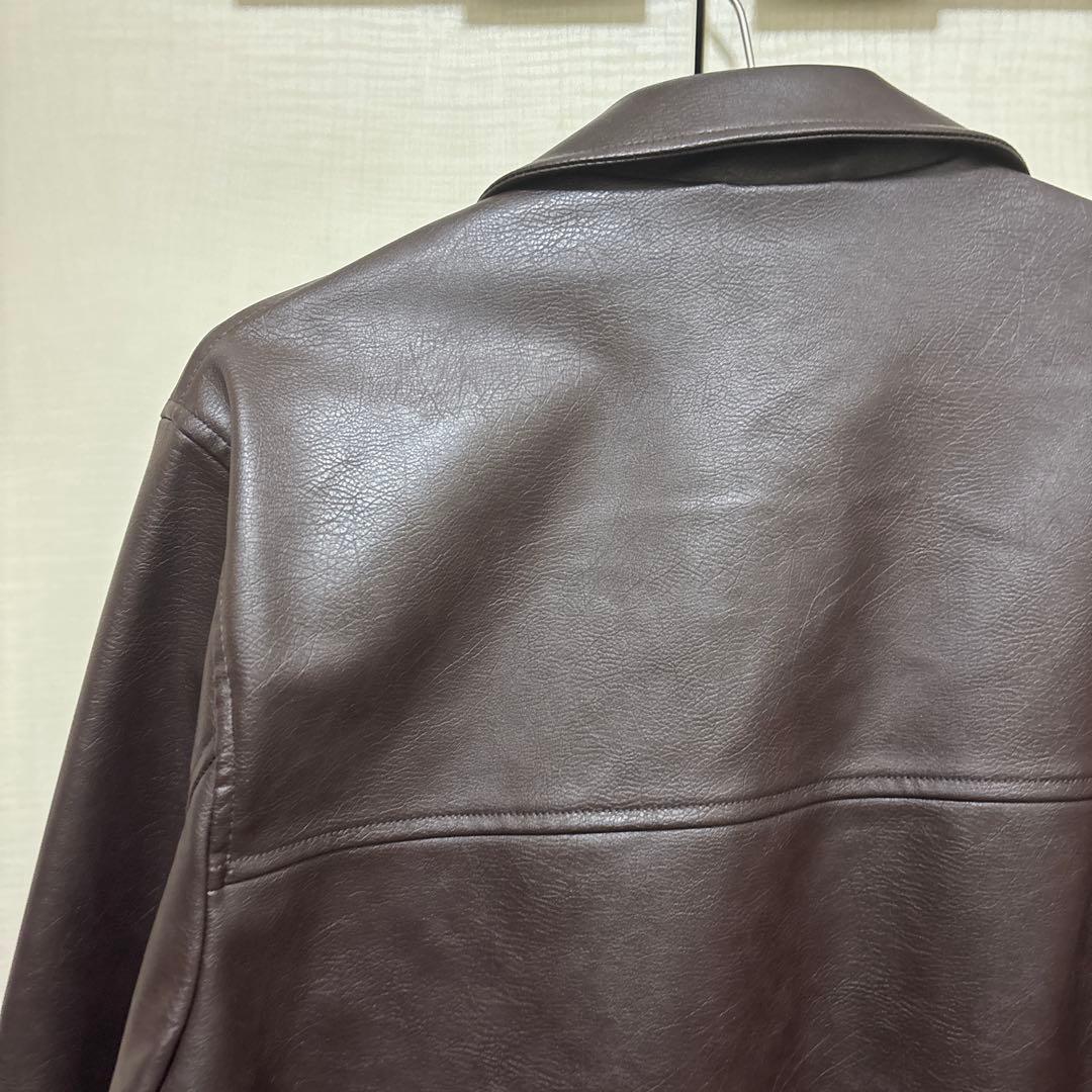 ZARA フェイクレザー　ボンバージャケット ブラウン　完売品　cape cod