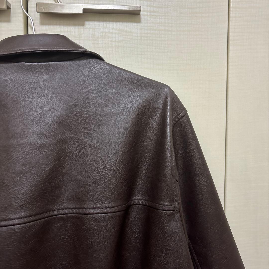 ZARA フェイクレザー　ボンバージャケット ブラウン　完売品　cape cod