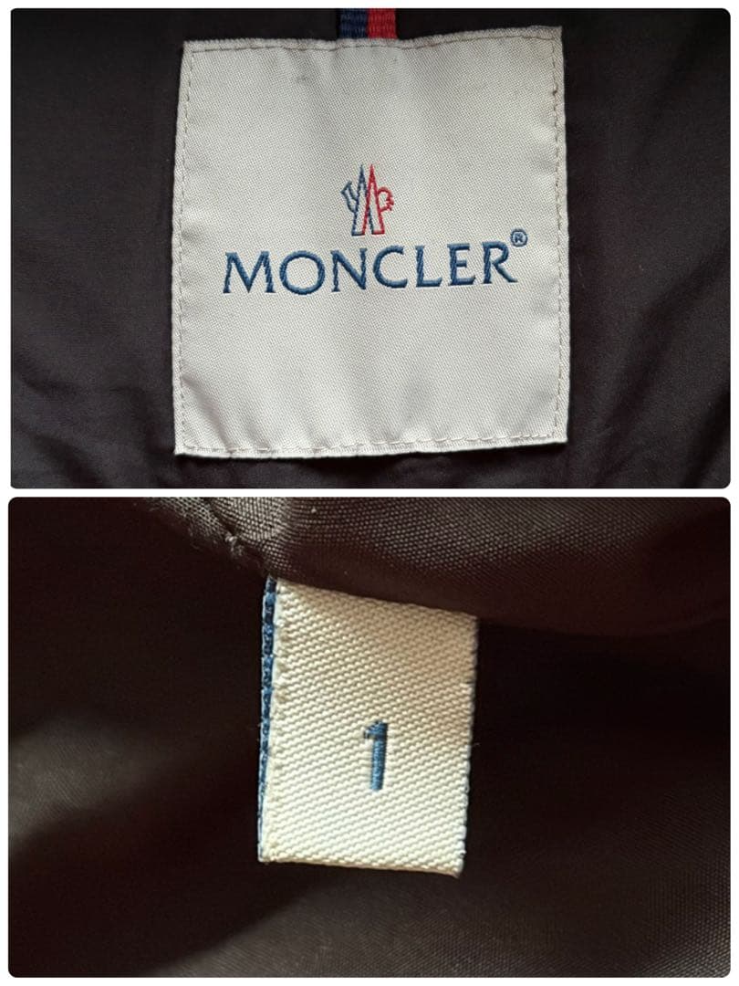 【希少】モンクレール ダウンベスト MONCEAU ロゴワッペン ブラック S