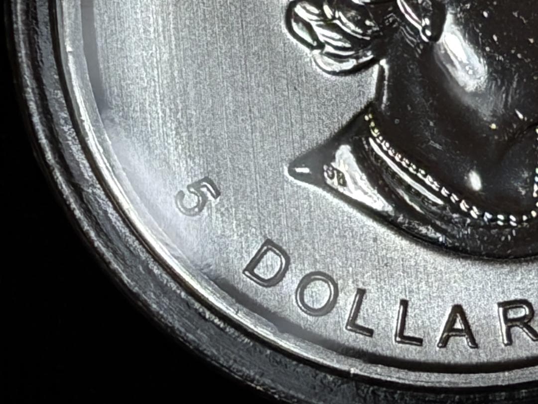 ５枚セット 2011年 メイプルリーフ銀貨 カナダ 5ドル 純銀貨