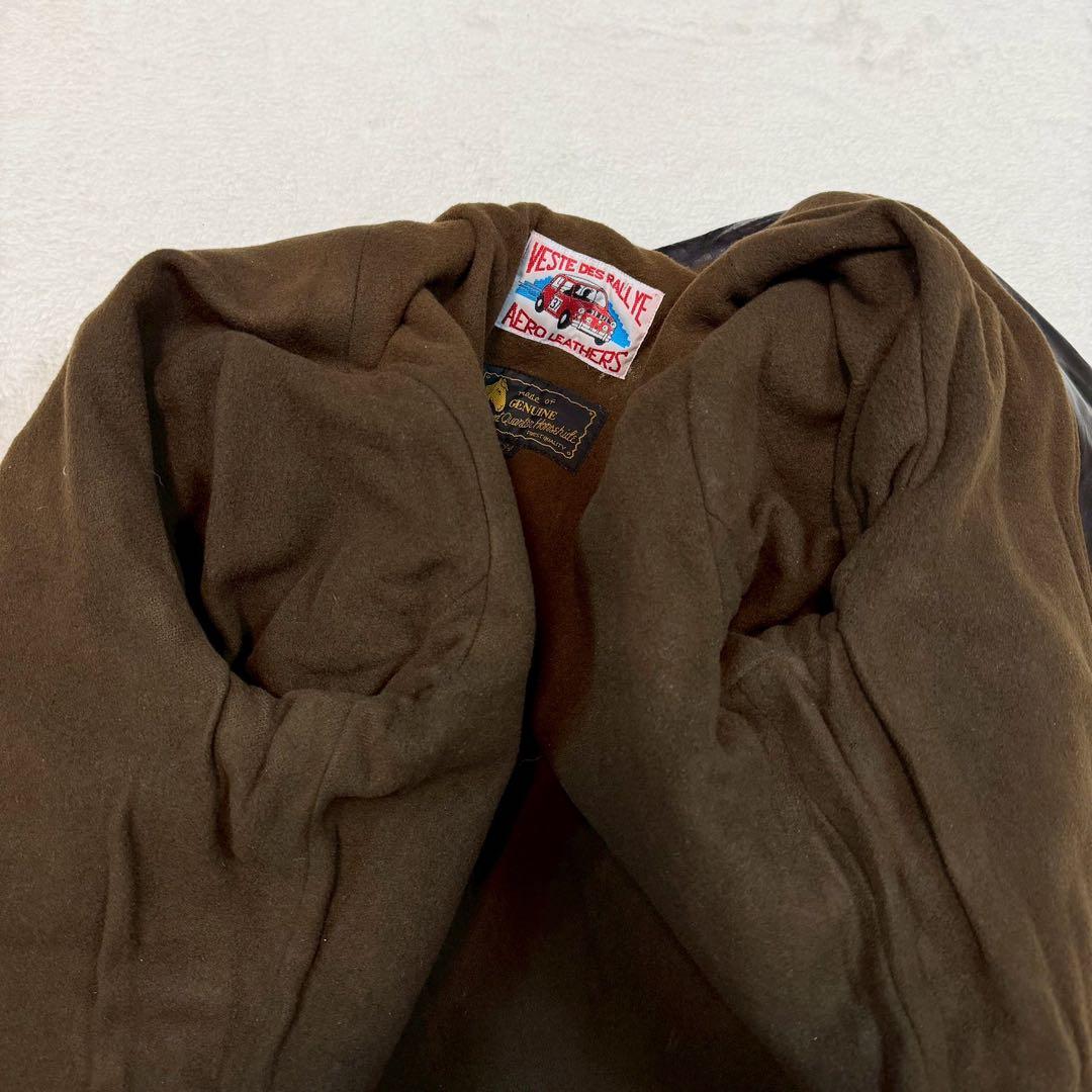 馬革 Aero leather 34 Veste Des Rallye ブラック