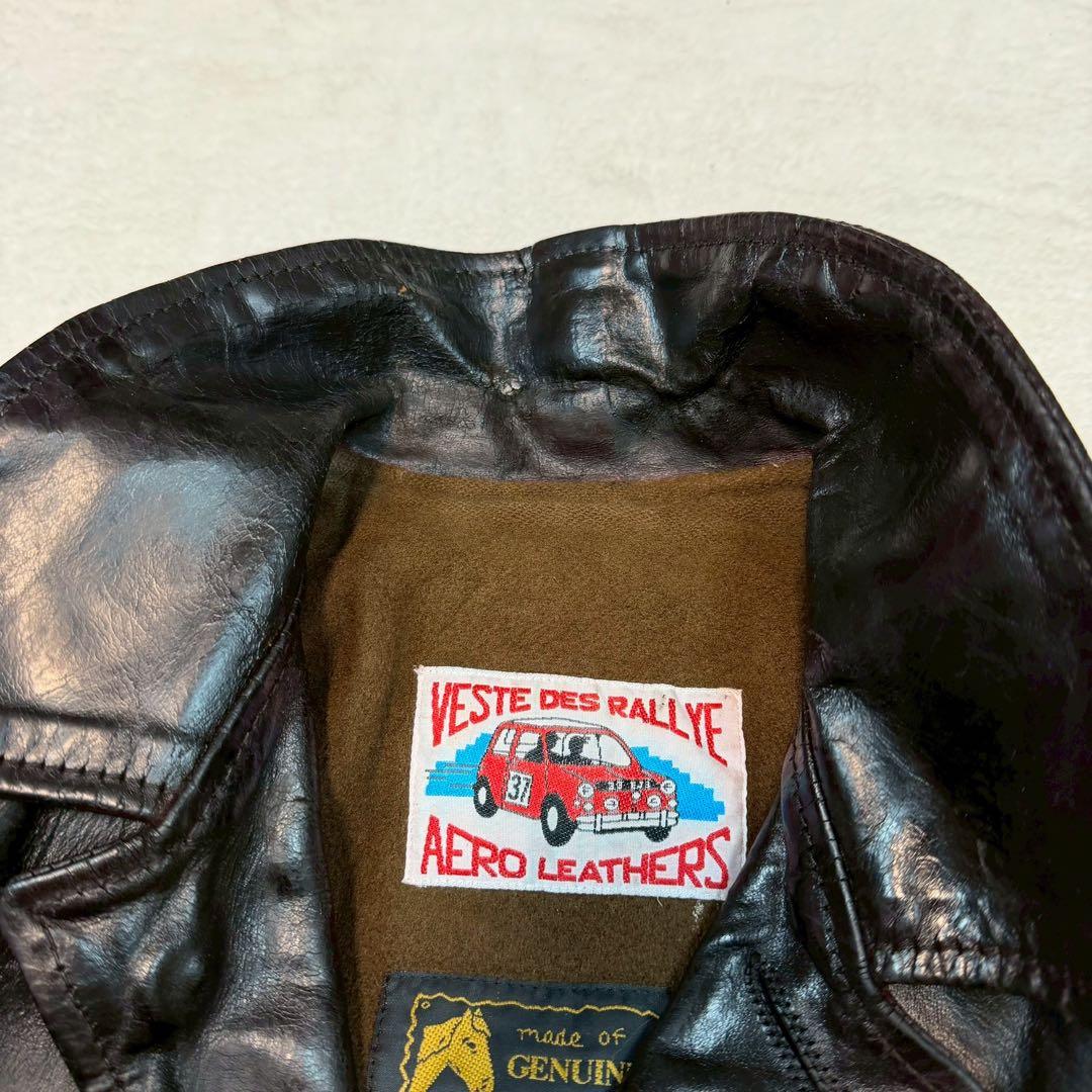 馬革 Aero leather 34 Veste Des Rallye ブラック