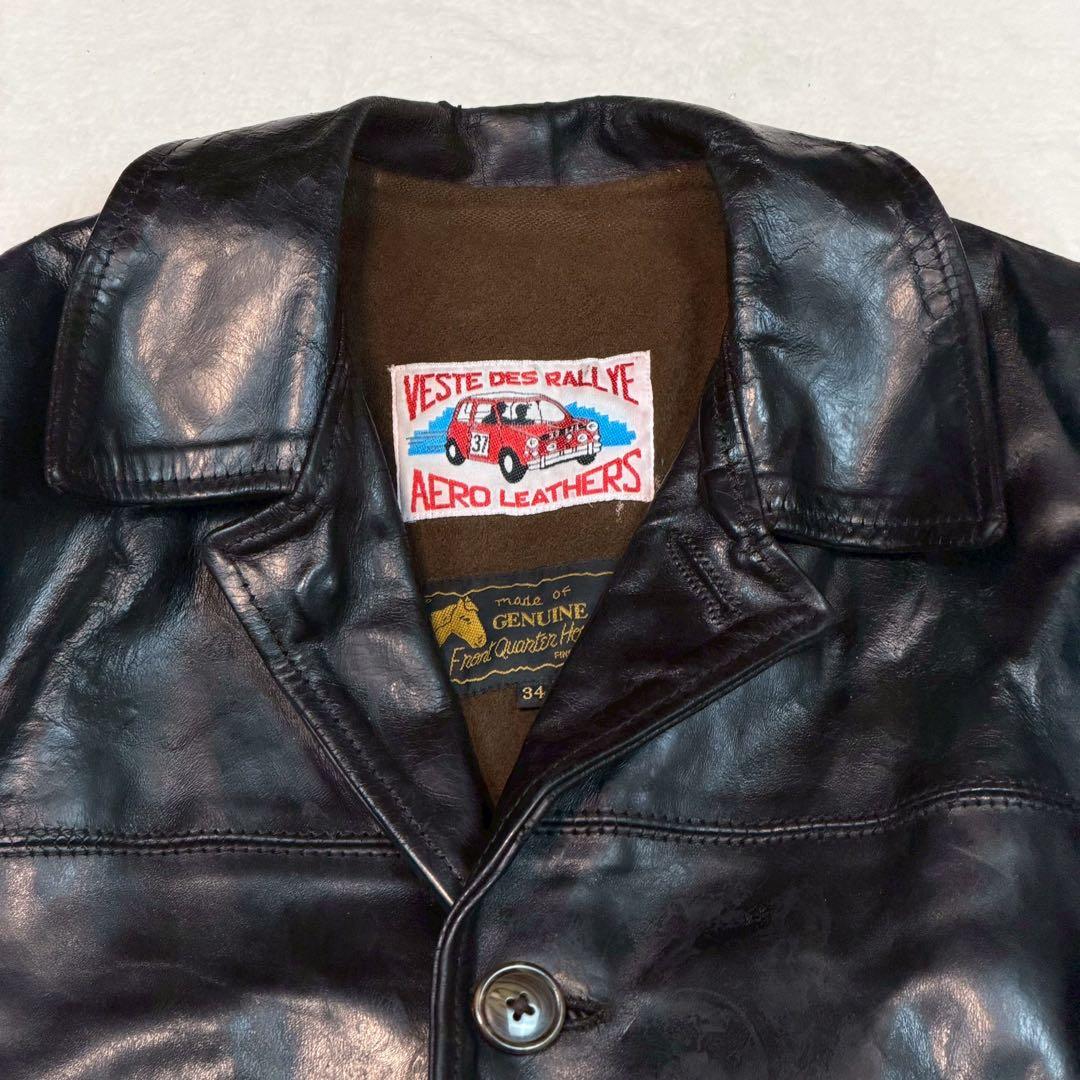 馬革 Aero leather 34 Veste Des Rallye ブラック