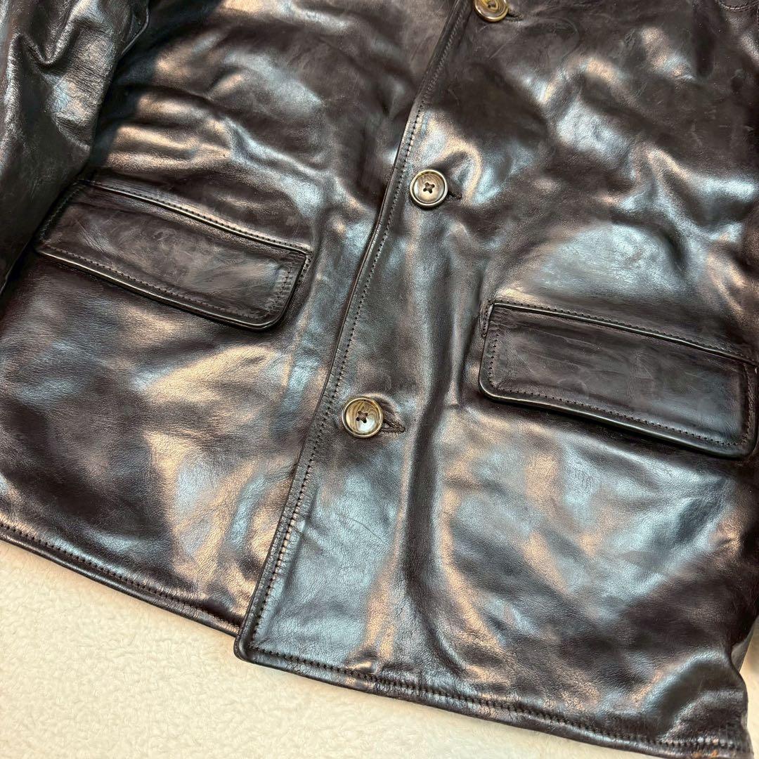 馬革 Aero leather 34 Veste Des Rallye ブラック