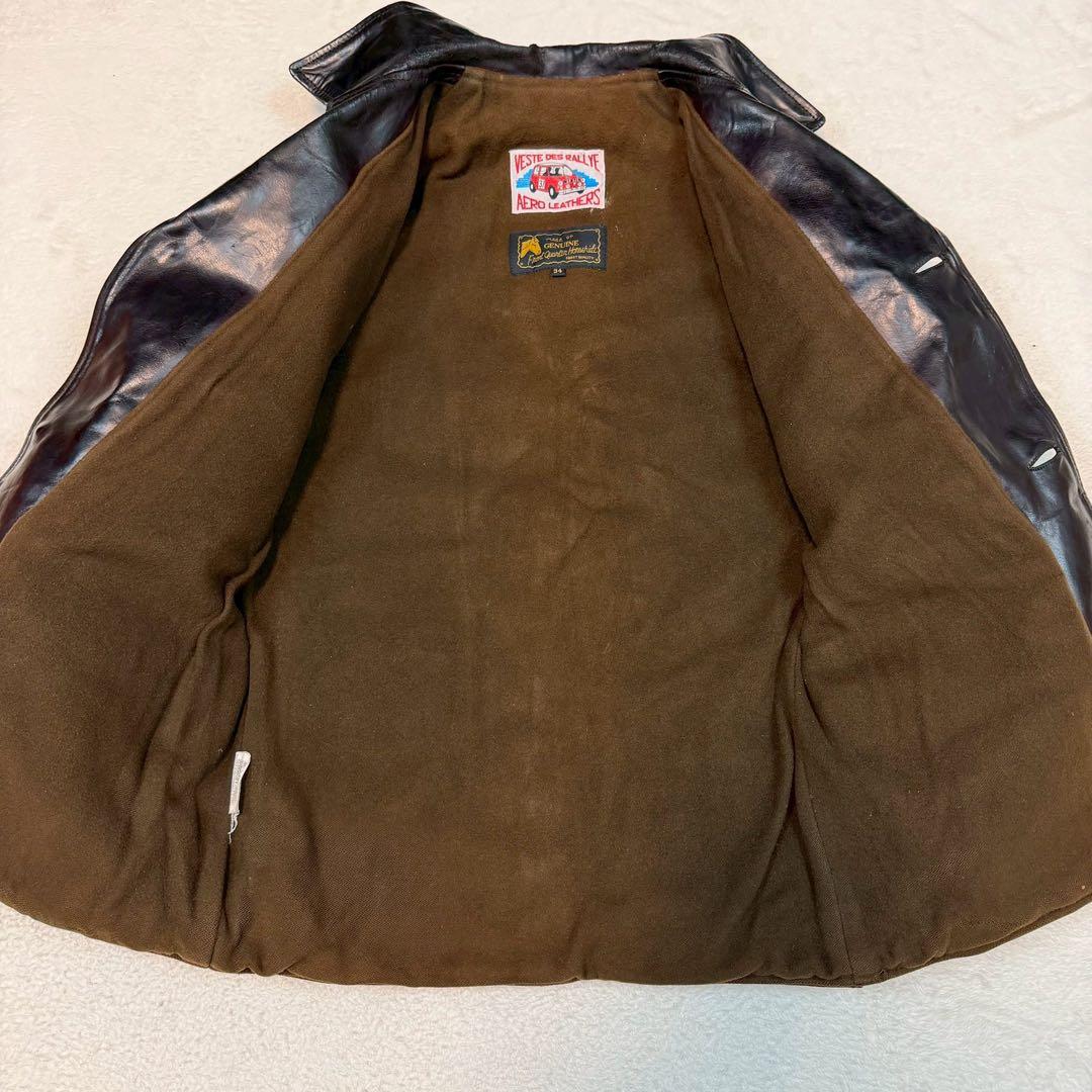 馬革 Aero leather 34 Veste Des Rallye ブラック