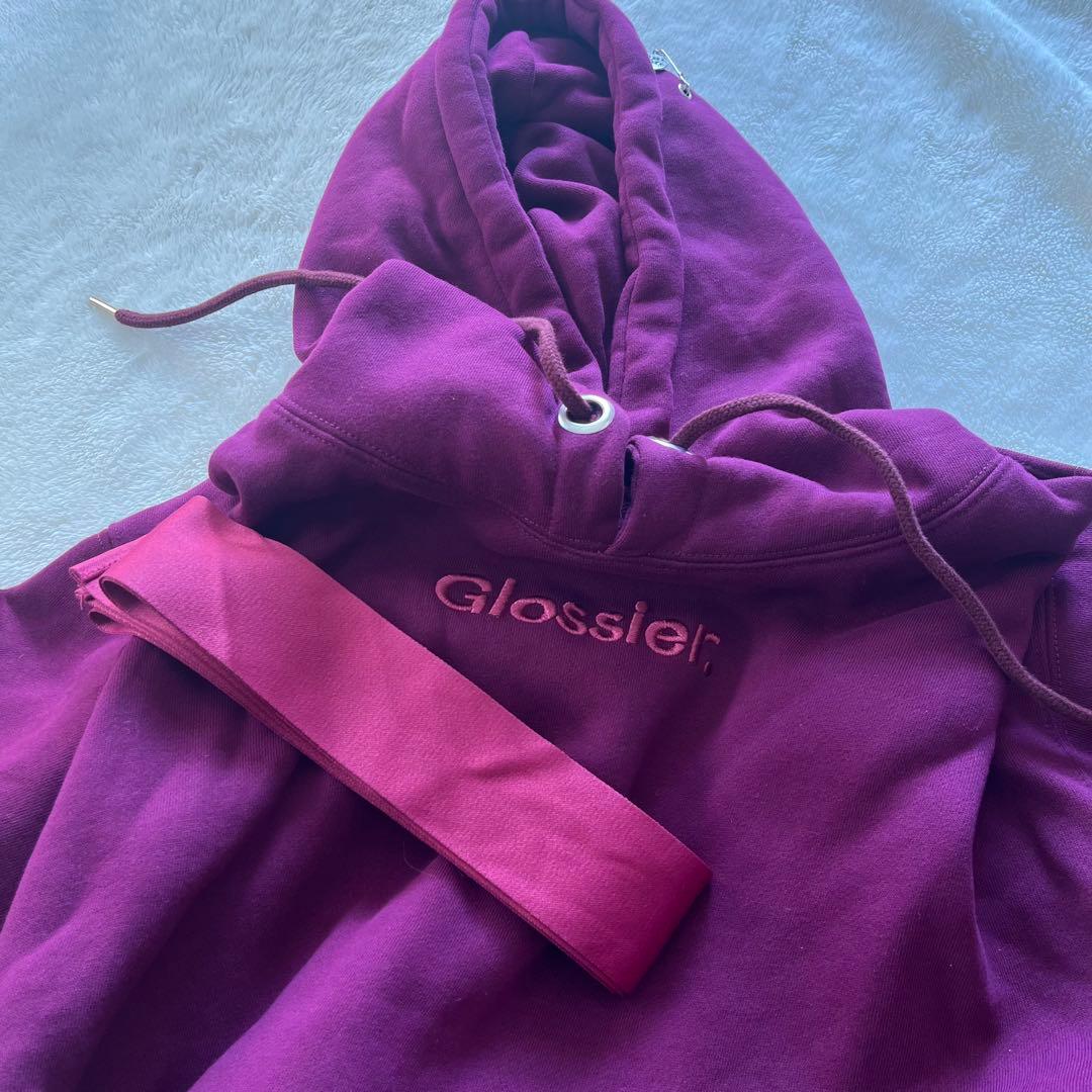 Glossier バーガンディ パーカー ホリデー　限定　フーディー