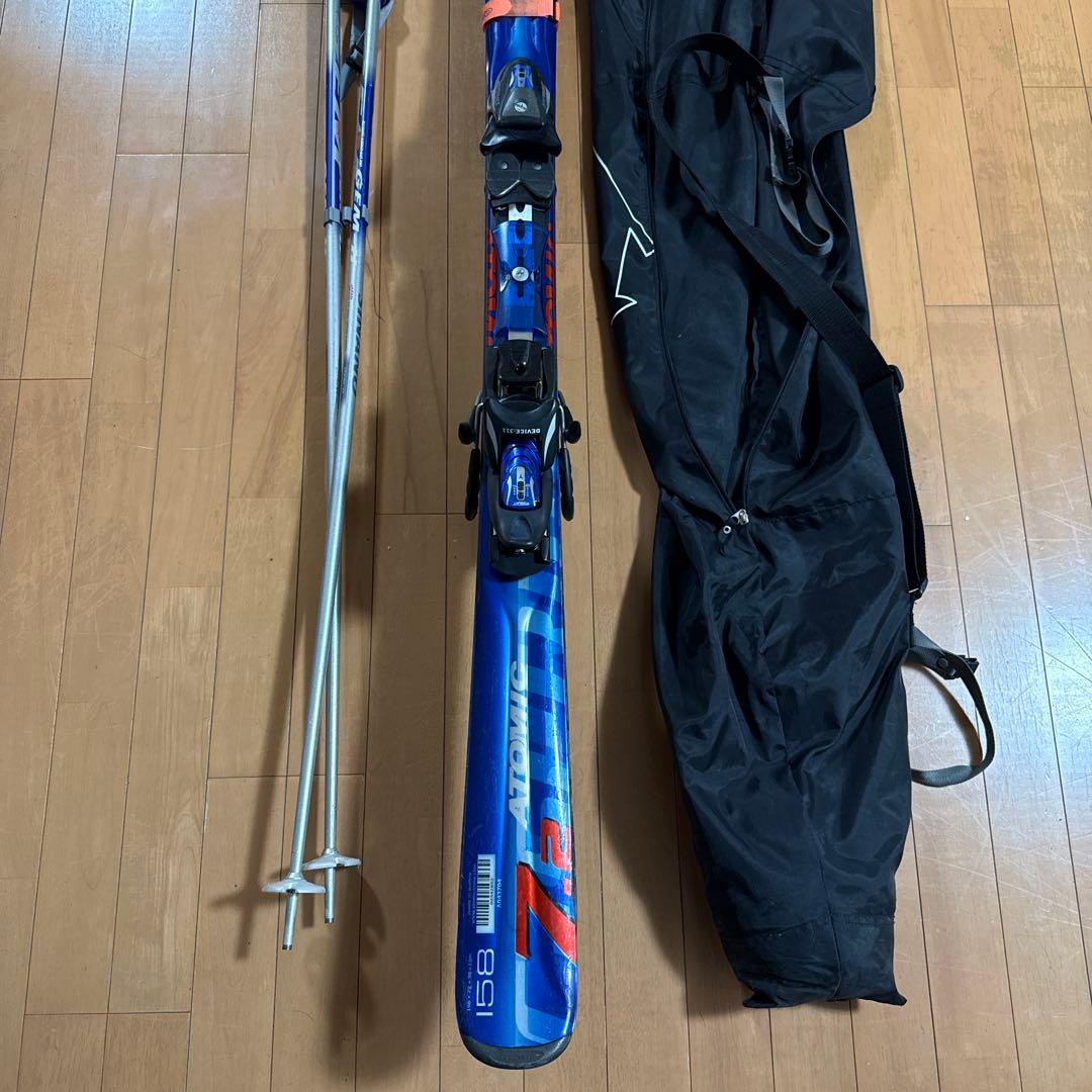 Atomic スキー板　158cm ストック ケース付き