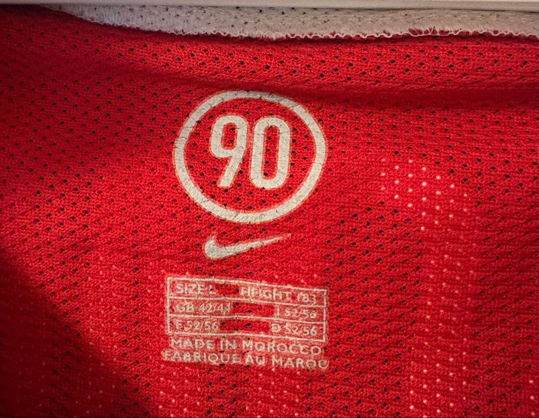 マンチェスターユニフォーム L 長袖 NIKE製 Vodafone 赤 激レア