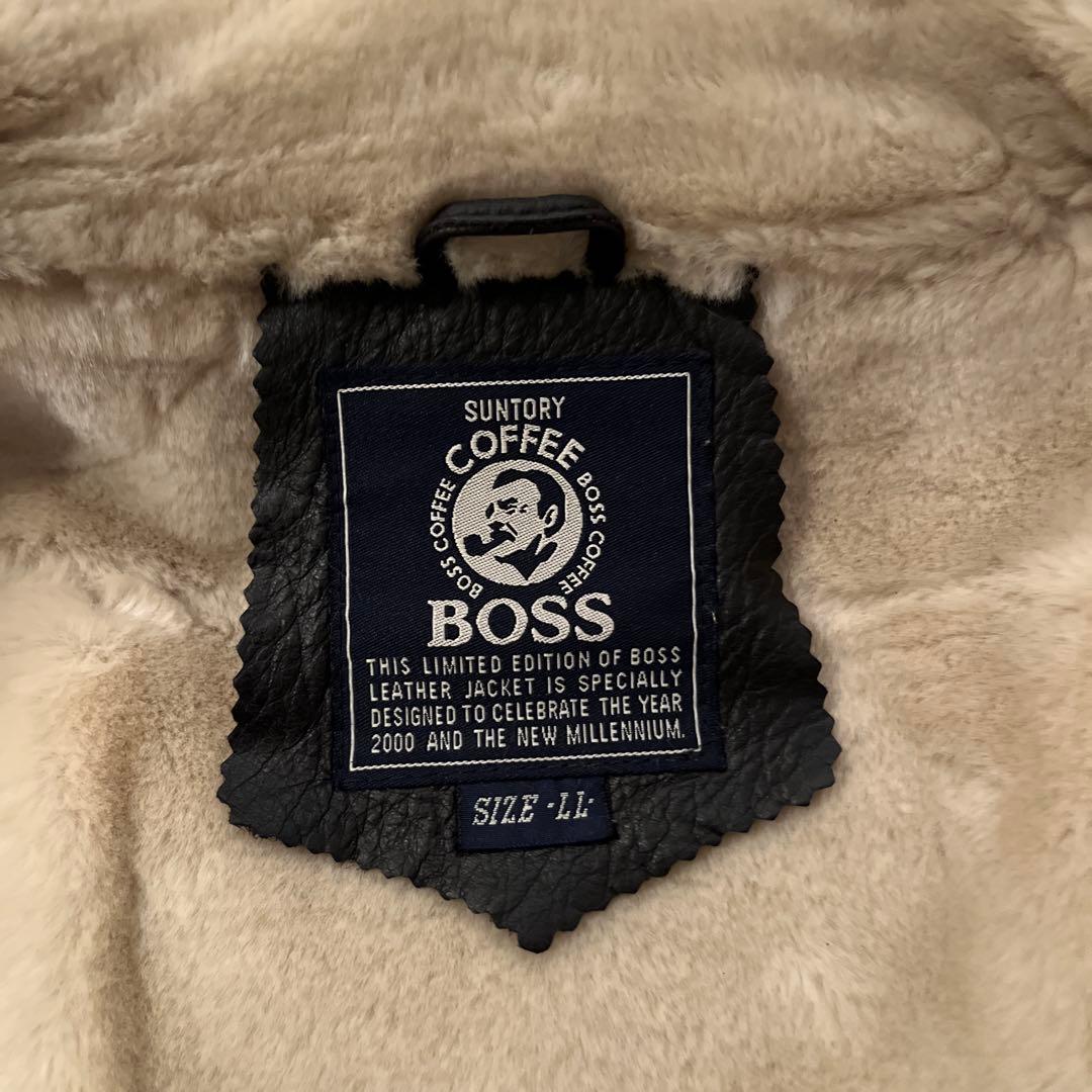 SUNTORY BOSS ムートンジャケット　B-3 牛革　XL 2000年限定