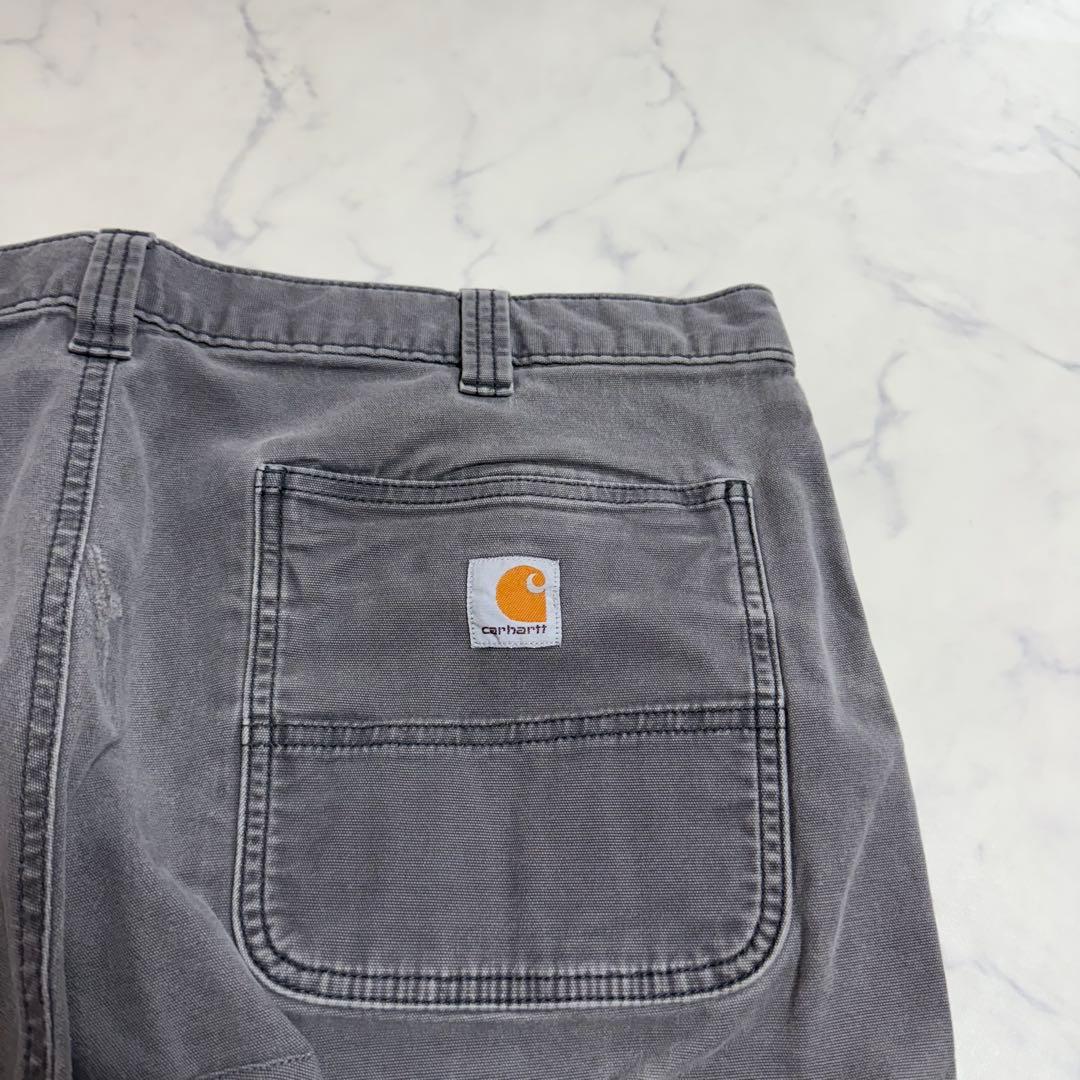 【大人気】カーハート ダブルニー ペインターパンツ グレー W40 コットン
