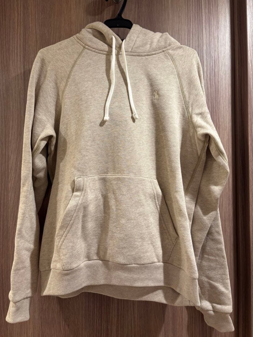 POLO RALPH LAUREN ベージュフードパーカー XS