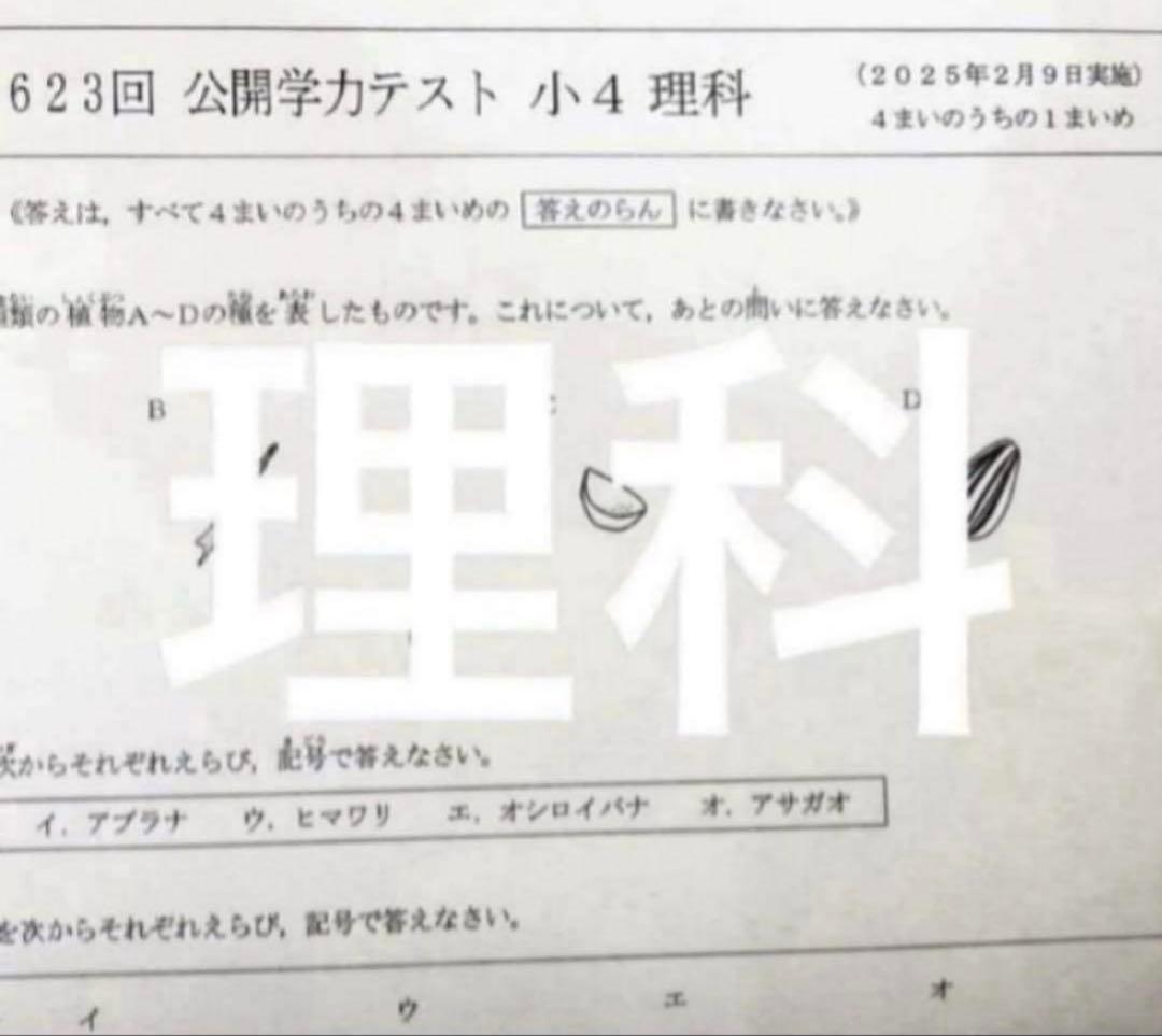 最新2025年度　浜学園　小4　公開学力テスト　国語、算数、理科、社会　4科目