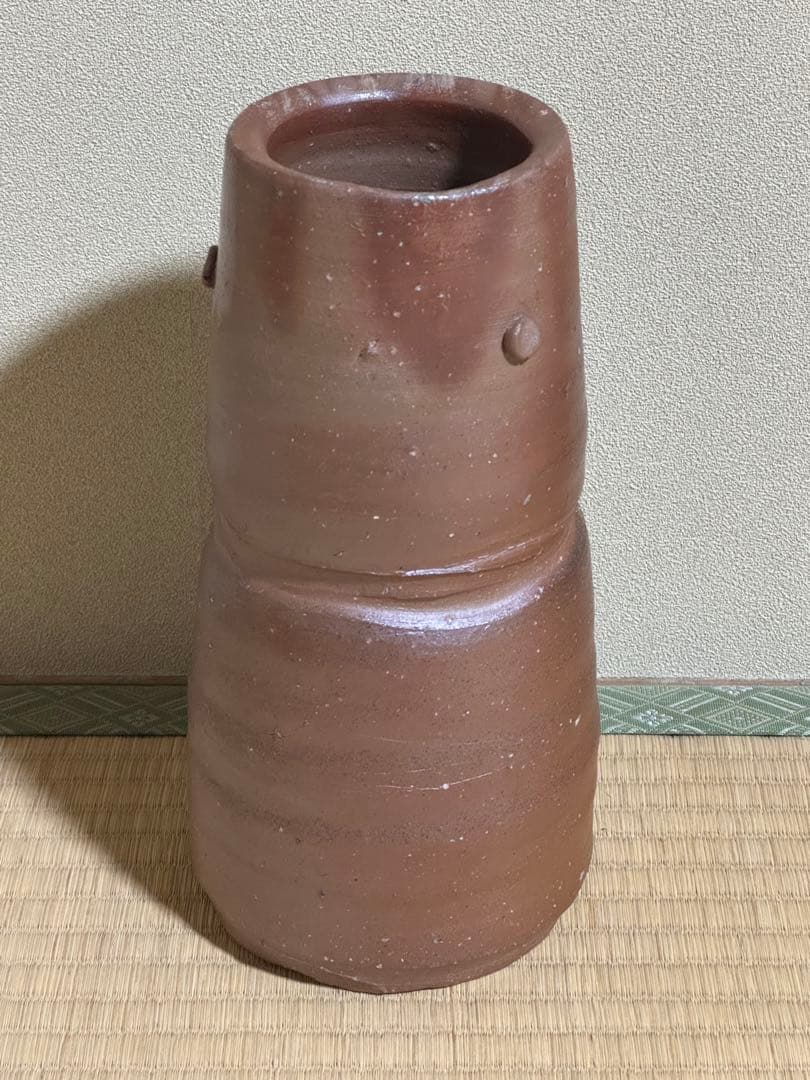 備前焼　金重道明　花入