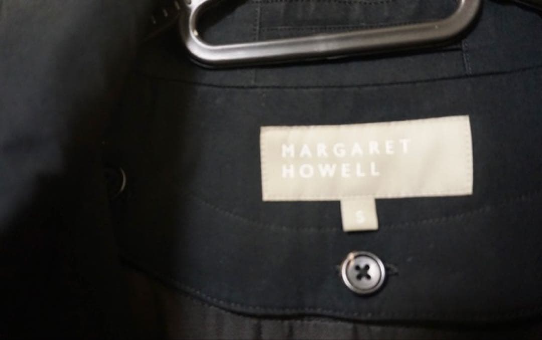 MARGARET HOWELL フード付きコート S ブラック