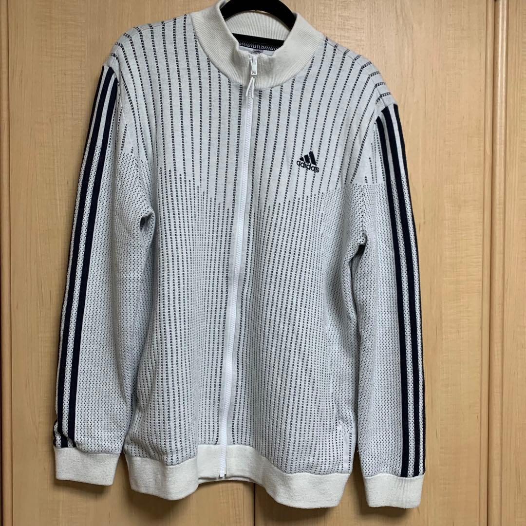 adidas ゴルフ 防風 長袖フルジップセーター GV1191 （ホワイト）