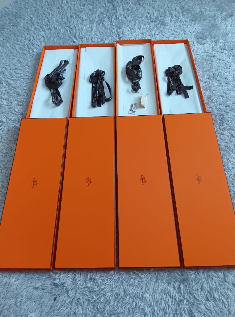 HERMES オレンジギフトバッグセット 8個 ショッパー4枚　ポストカード