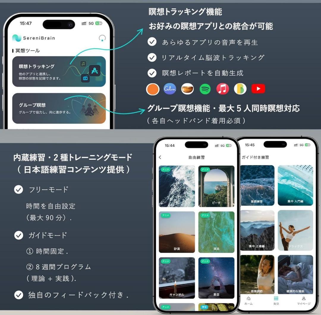 【新品未使用】SereniBrain 脳波測定 瞑想 日本語専用アプリ