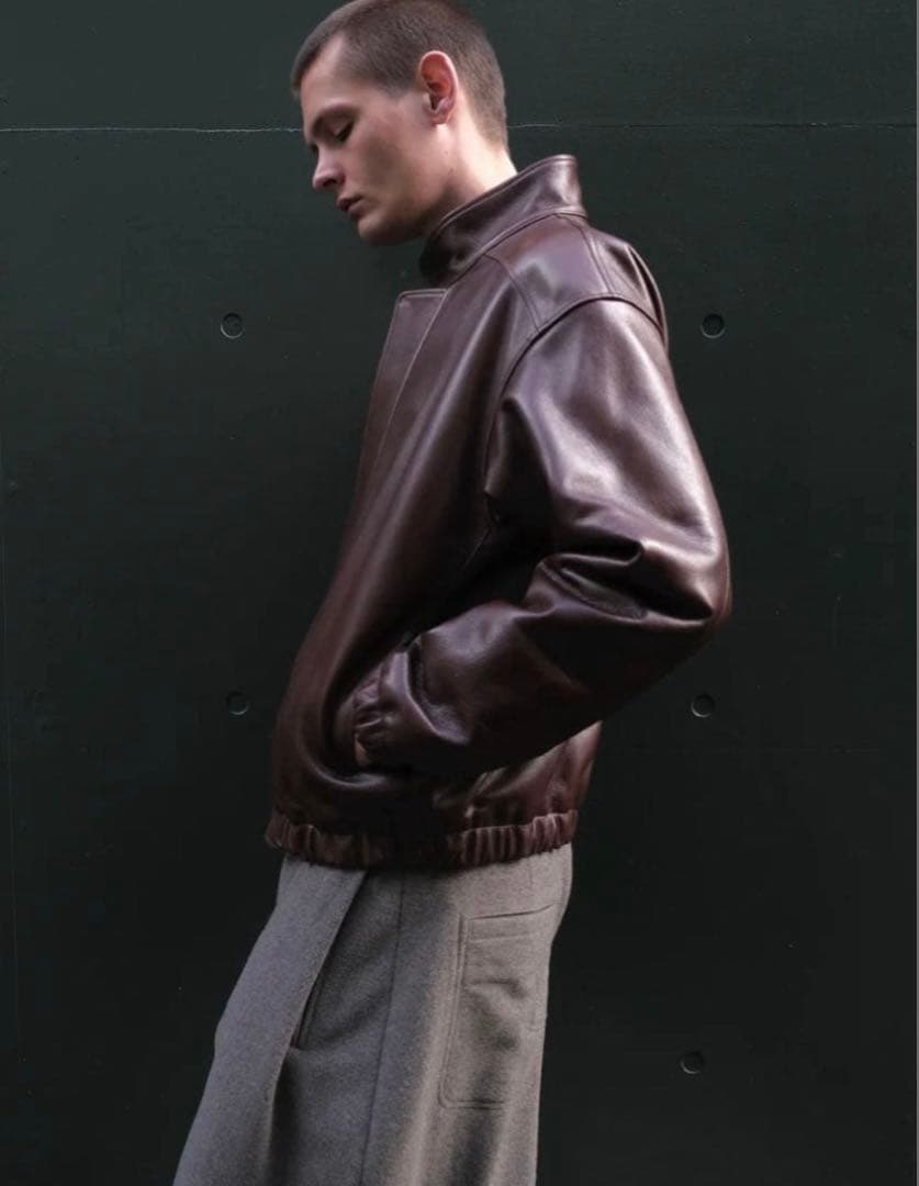 ジャケット・アウター VUJADE Leather Bomber Jacket in Calfskin