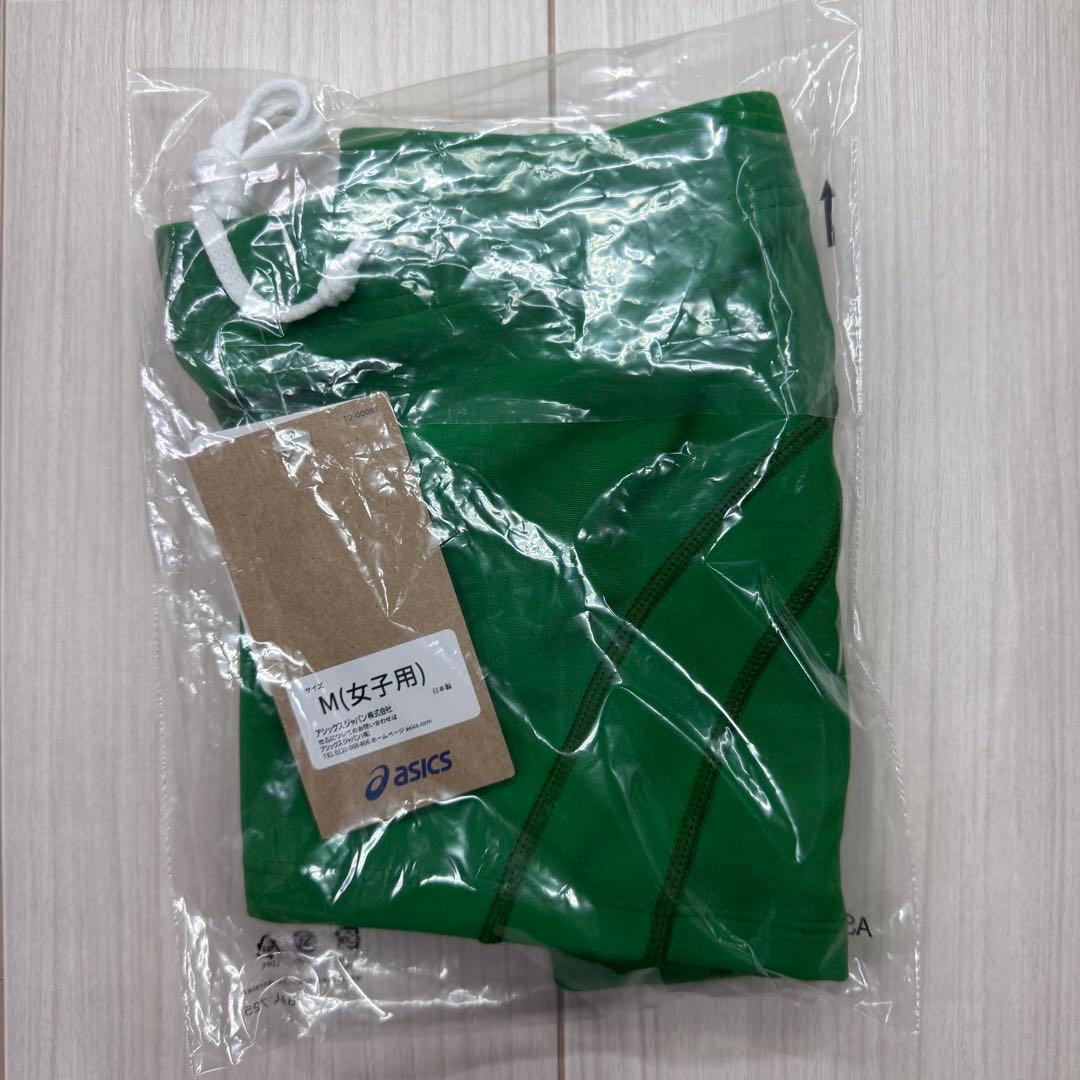 アシックス　女子陸上レーシングスパッツ　アマゾングリーン単色　Mサイズ　新品