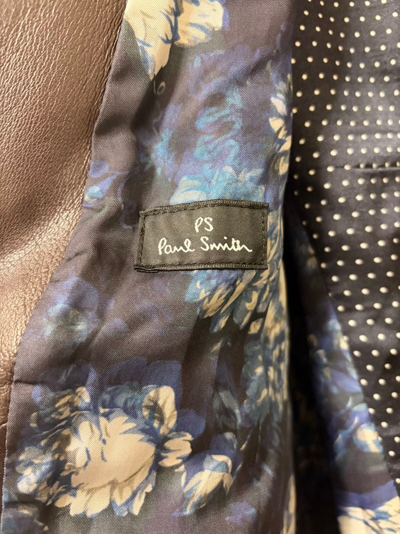 Paul Smith ラムレザージャケット 羊革 裏地デザイン 日本正規 3L