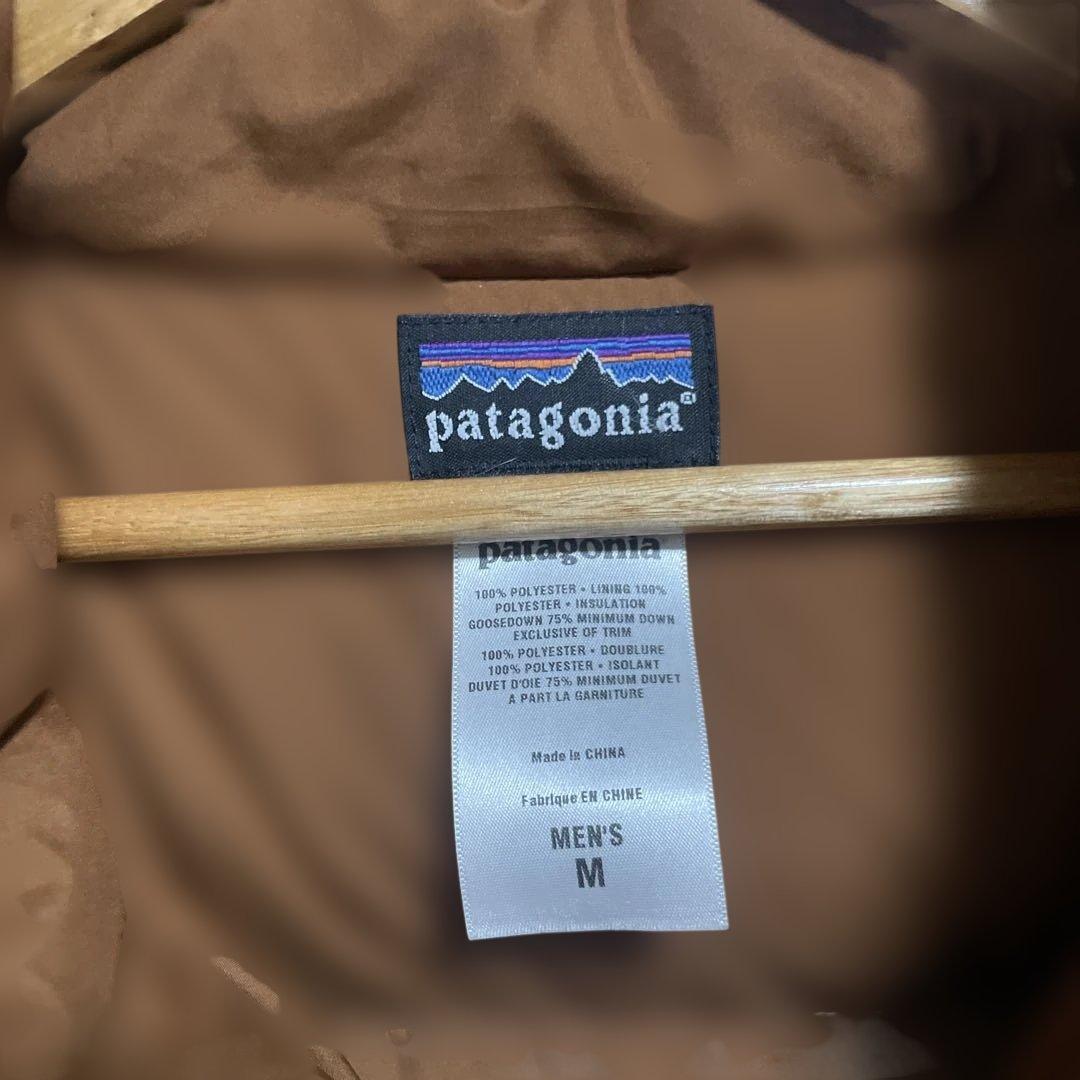 patagonia ダウンベスト M ベージュ/ブラウン　美品