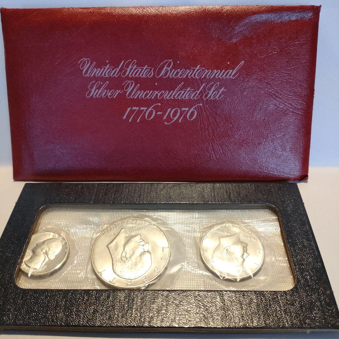 アメリカ独立200周年記念銀貨3セット1776−1976銀品位400/1000
