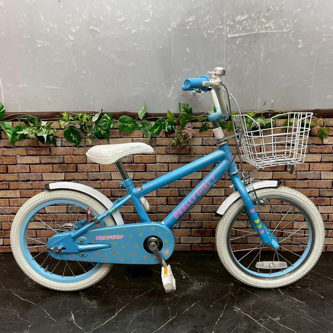 【85】子供用自転車 子供車 DUALLY GIRL! 水色 16インチ