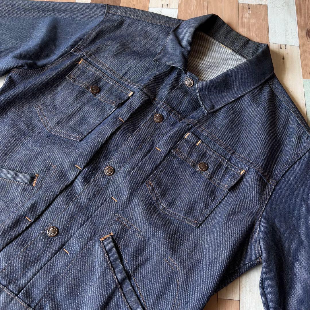 70s J.C.PENNEY バットダイ ヴィンテージ デニムジャケット 濃紺