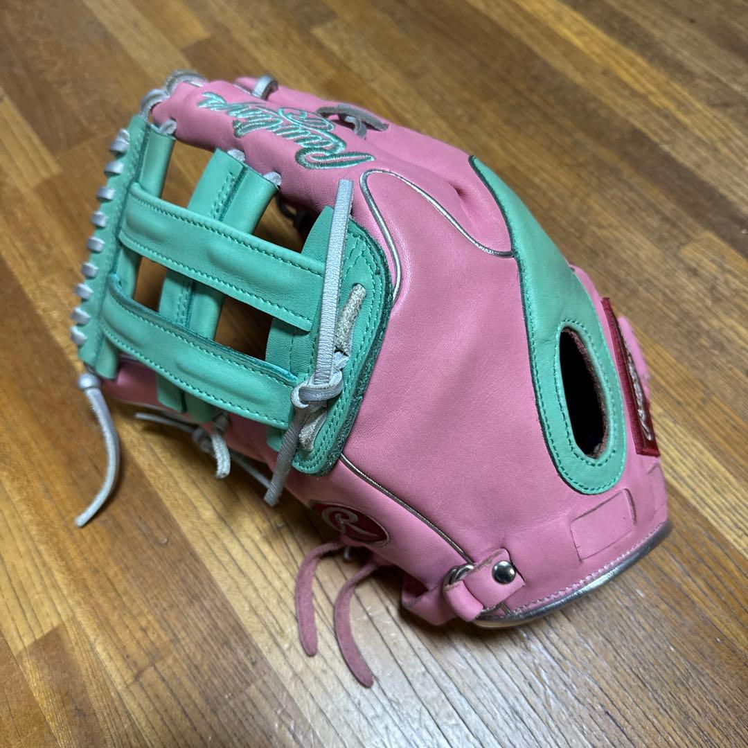 Rawlings 軟式グローブ ピンク/グリーン