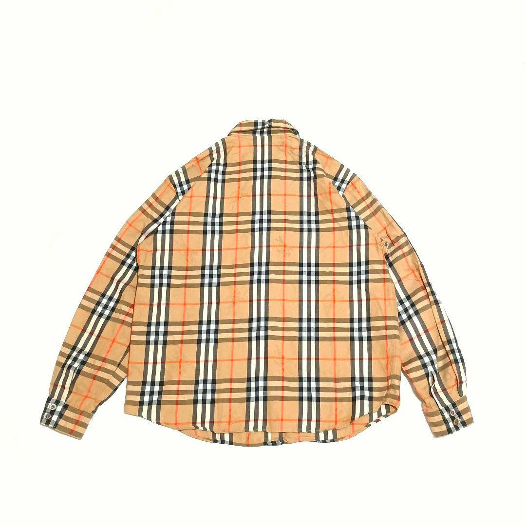 90s BURBERRY ノバチェック シャドーホース チェックシャツ Y2K