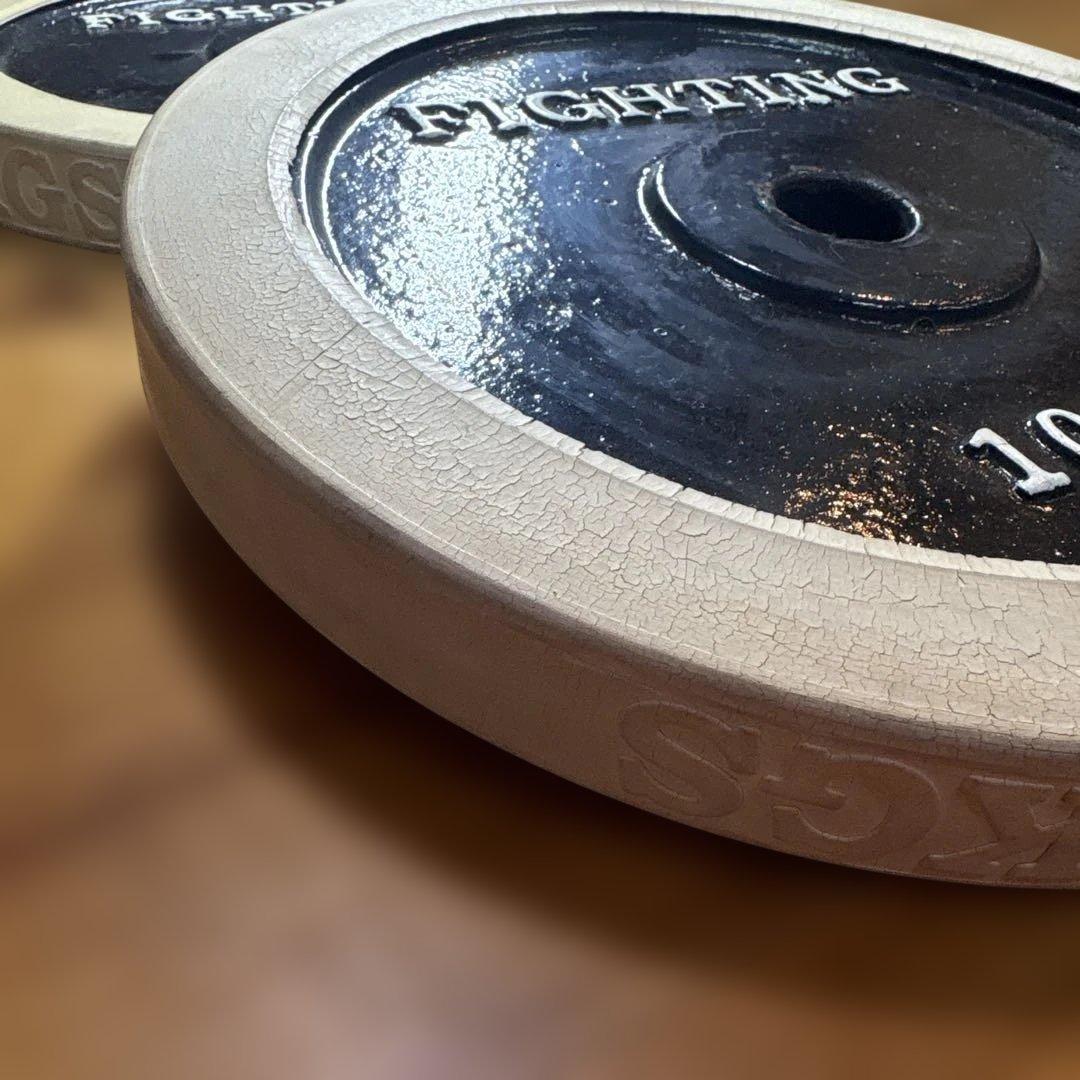 FIGHTING ROAD ダンベルバープレート 10KG×2枚（ラバー付き）
