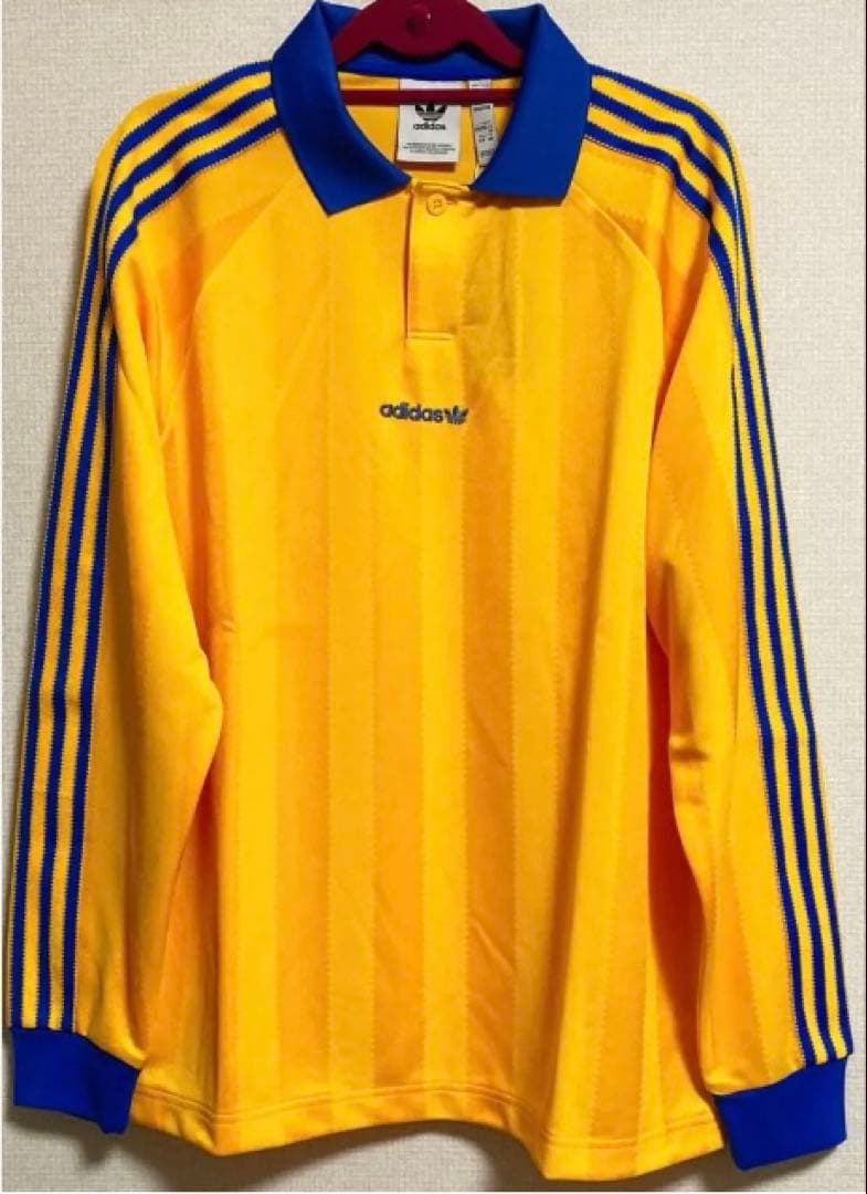 【新品❤️未使用】adidasアディダス長袖シャツサッカースポーツサイズMイエロー