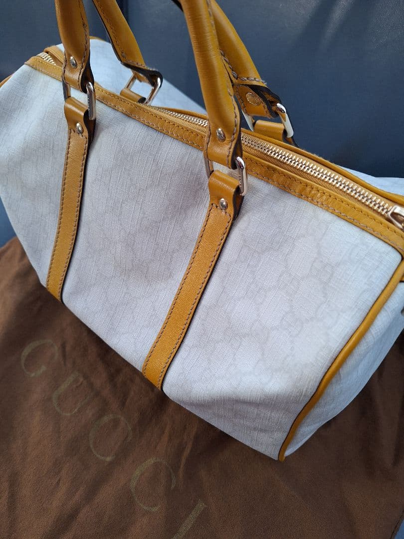 未使用★GUCCI スピーディー30 ホワイトレザー 保存袋付き