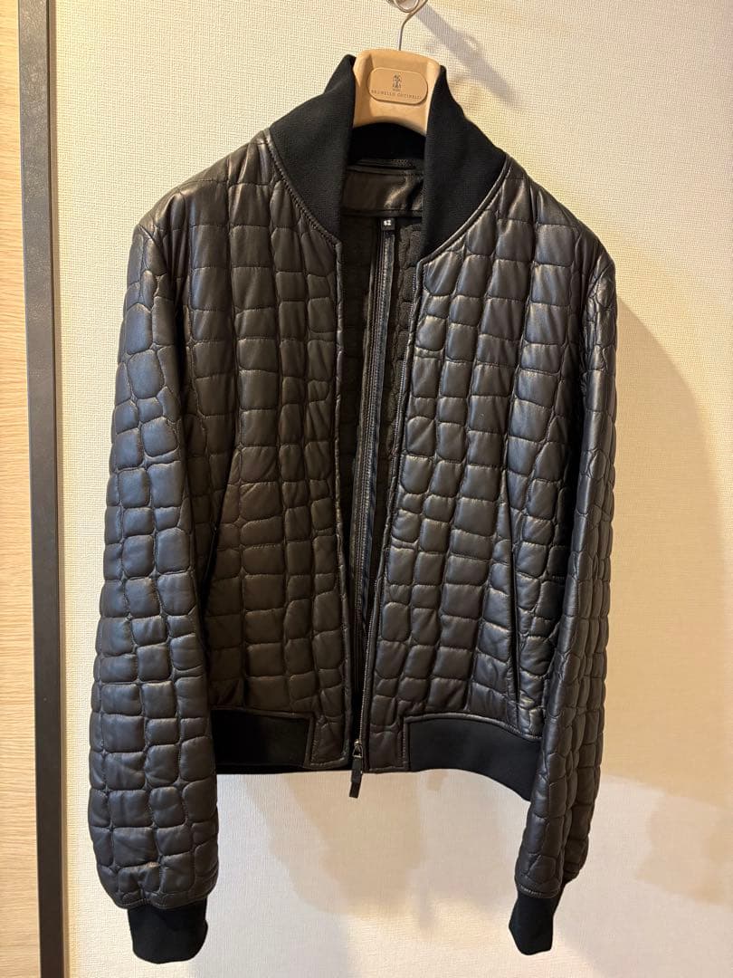 Giorgio Armani レザージャケット　ジャケットカバー付き