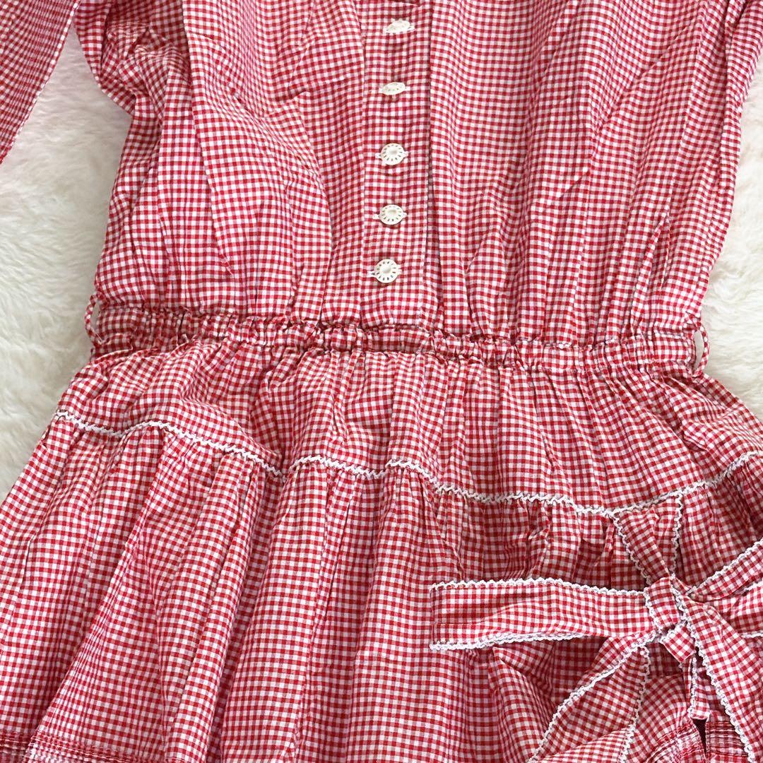 激レア美品【ワンダフルワールド】ギンガムチェック パッチワーク ロングワンピース