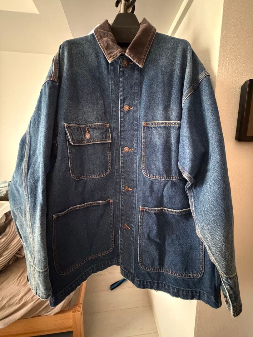 BEAMS ルーズデニムカバーオールジャケット