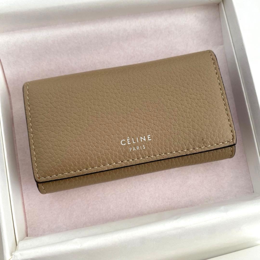 CELINE セリーヌ　キーケース　希少　旧ロゴ　フィービー　バイカラー