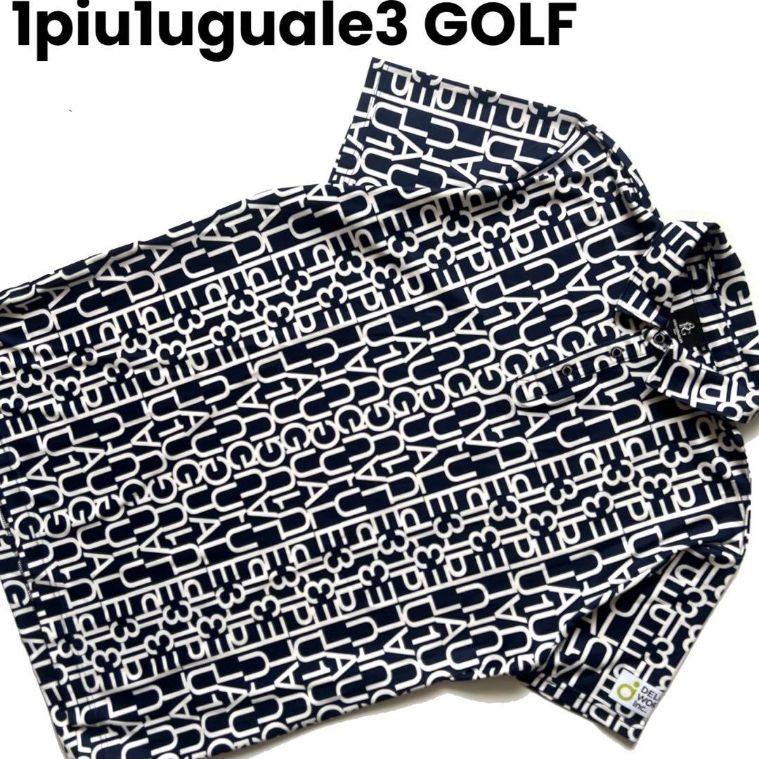 1piu1uguale3 GOLF 総柄　ポロシャツ　メンズ　半袖　XL ゴルフ