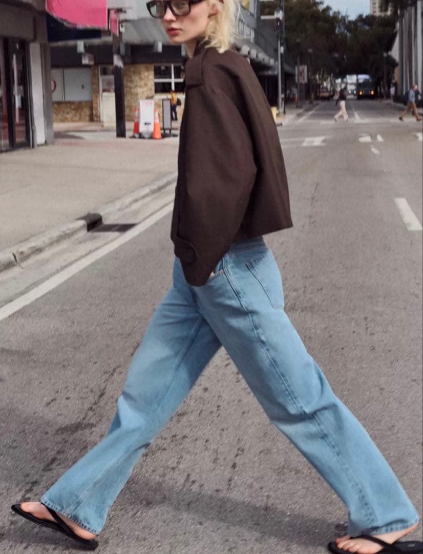【新品同様】ZARA 今期購入 ショートダブルブレストトレンチコート ブラウン